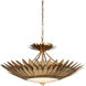 Plumage 1 Light 29.5 inch Antique Brass Semi-Flush Mount Ceiling Light