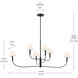 Eadie 6 Light 6 inch Black Chandelier Ceiling Light