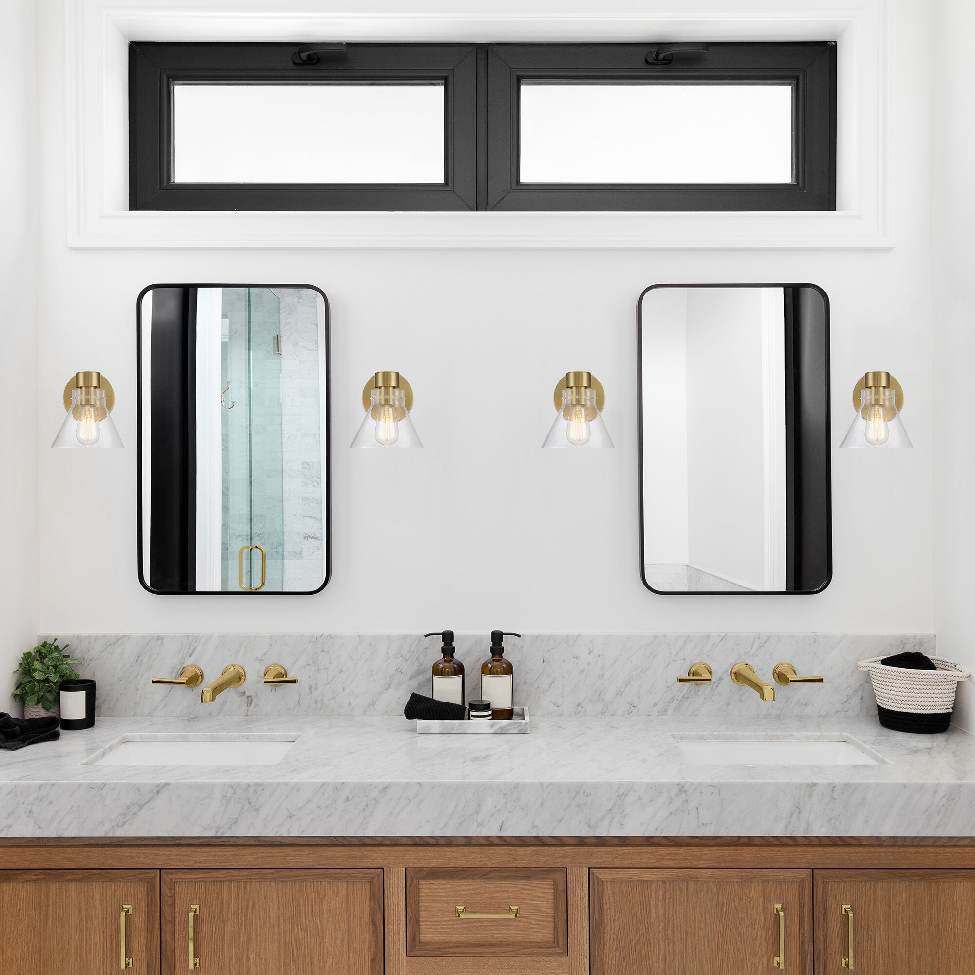 Willow Creek 1 Light 8.75 inch Brushed Gold Vanity Light Wall Light