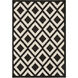 Optika 130 X 94 inch Black/White Rug in 8 x 11