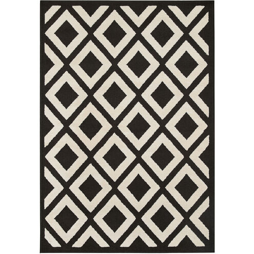 Optika 130 X 94 inch Black/White Rug in 8 x 11