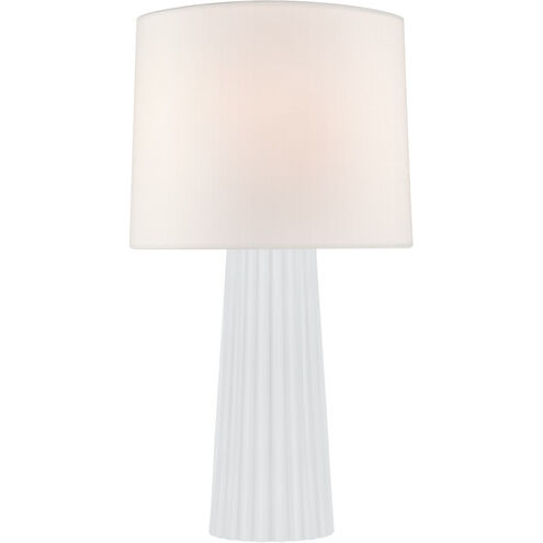 Barbara Barry Danube 28.75 inch 100 watt White Glass Table Lamp Portable Light, Medium