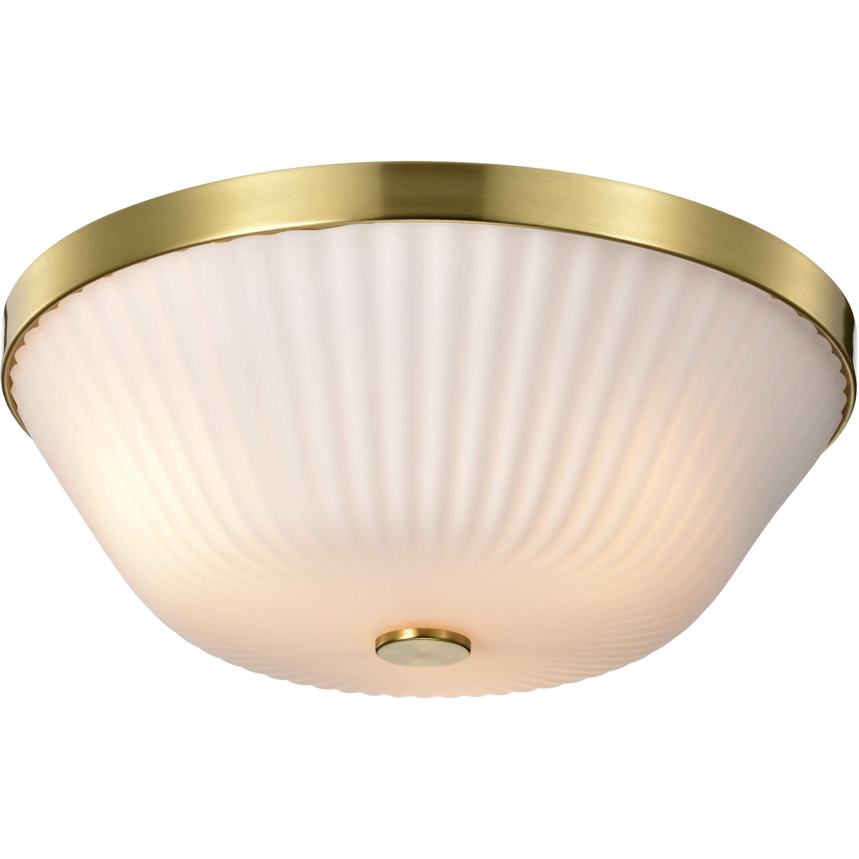 Royale 16 inch Burnished Brass Flush Mount Ceiling Light