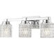 Jacqueline 3 Light 22.75 inch Chrome Bathroom Vanity Wall Light