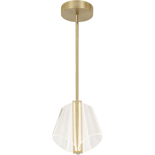Mulberry LED 10.88 inch Brushed Gold and Light Guide Pendant Ceiling Light