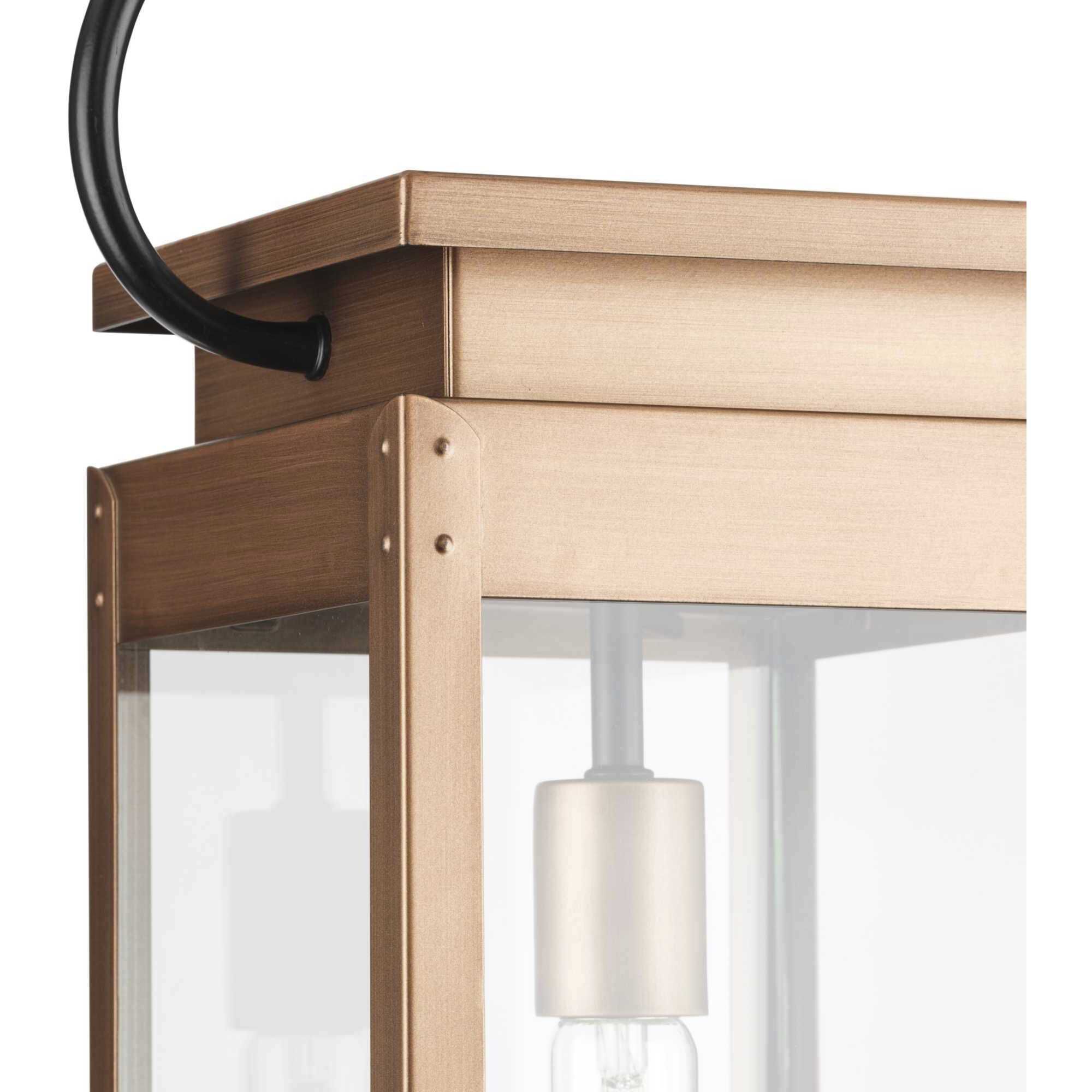 Union Square 1 Light 7 inch Antique Copper Hanging Lantern Ceiling Light, Design Series