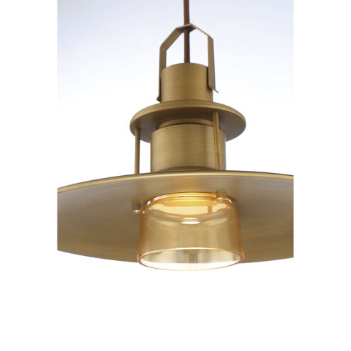 Lamport LED 16 inch Brushed Brass Pendant Ceiling Light