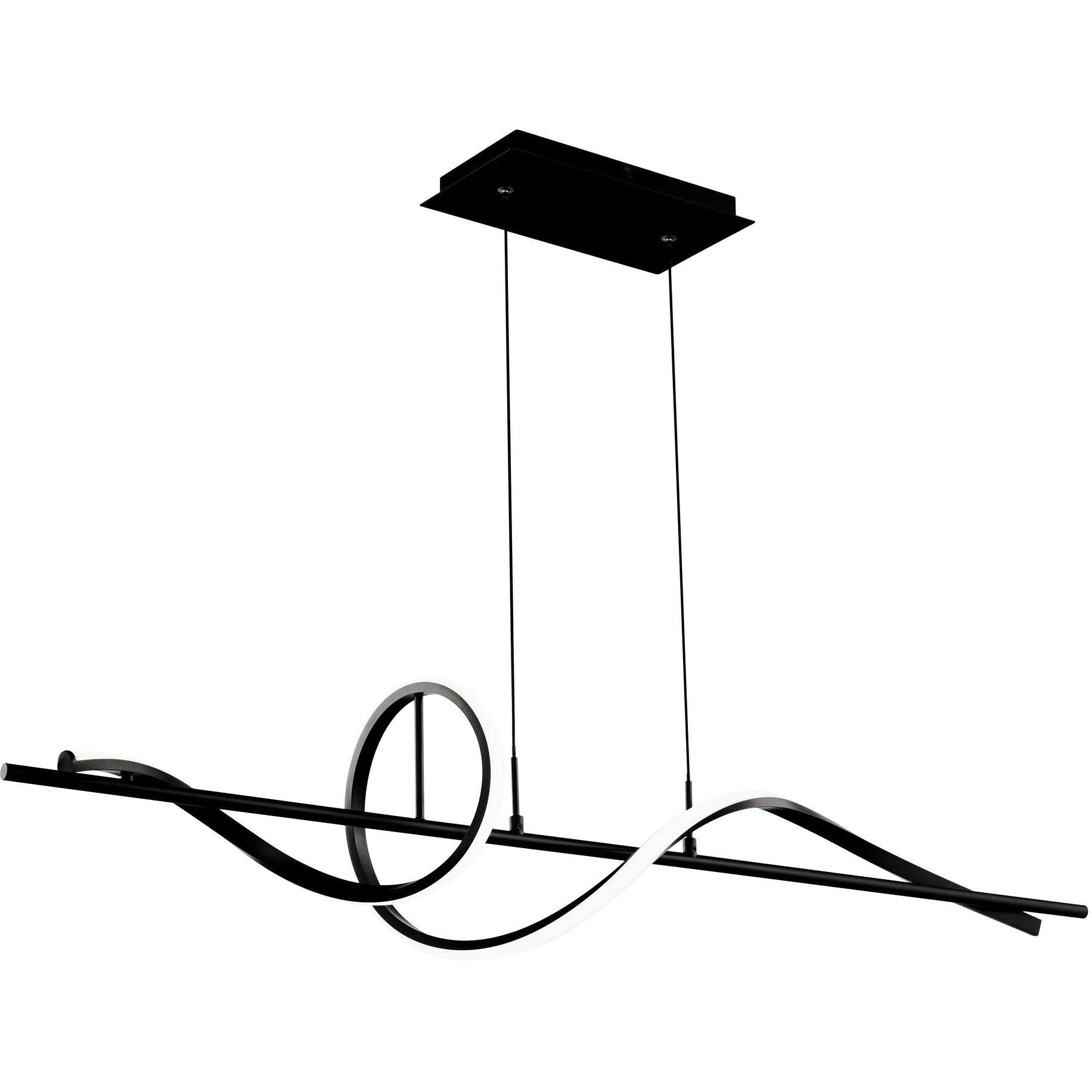 Corkscrew Linear Pendant Ceiling Light in 3000K, dweLED