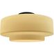 Radiance LED 16.5 inch Muted Yellow and Matte Black Semi Flush Ceiling Light
