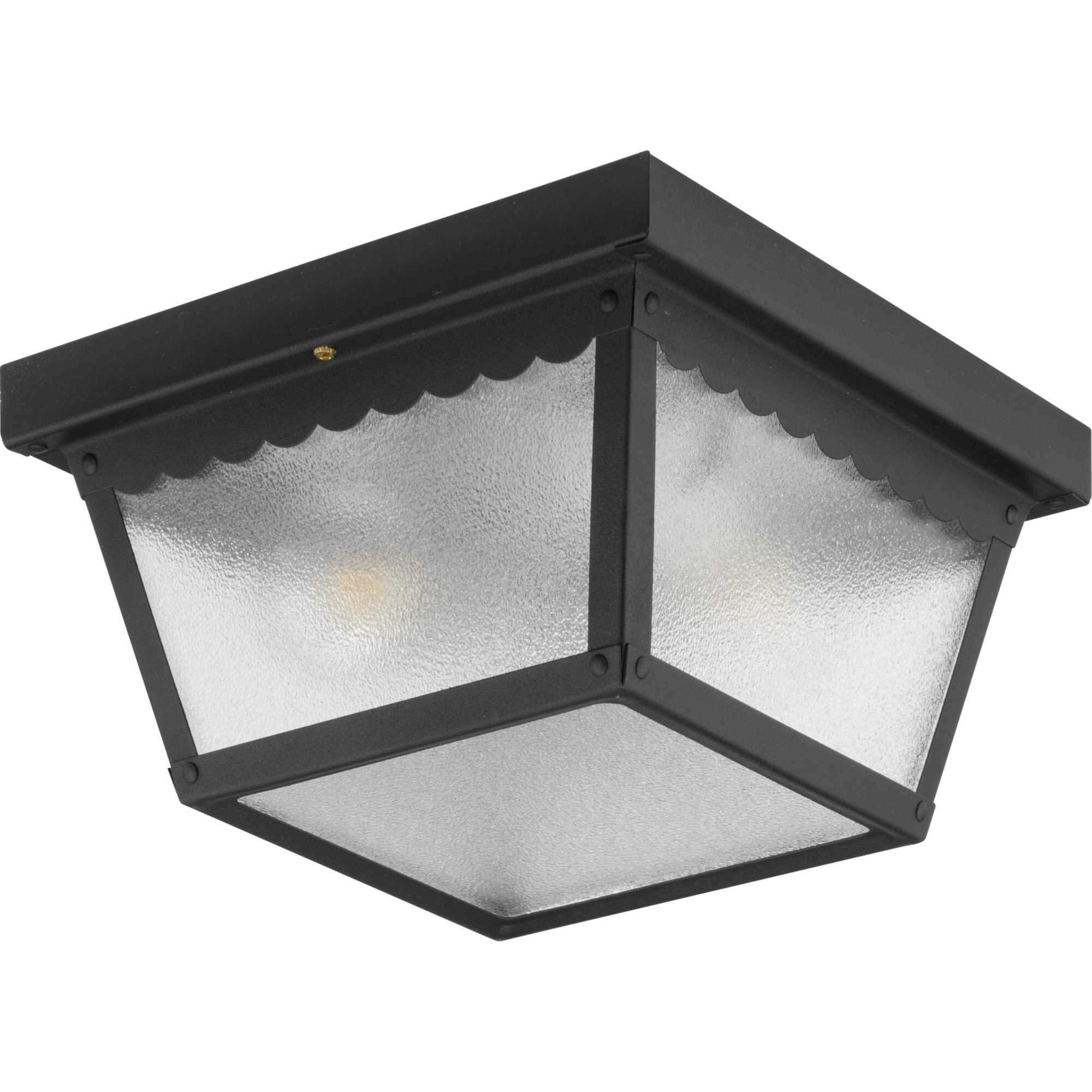 Ceiling Mount 2 Light 9.25 inch Matte Black Outdoor Flush Mount