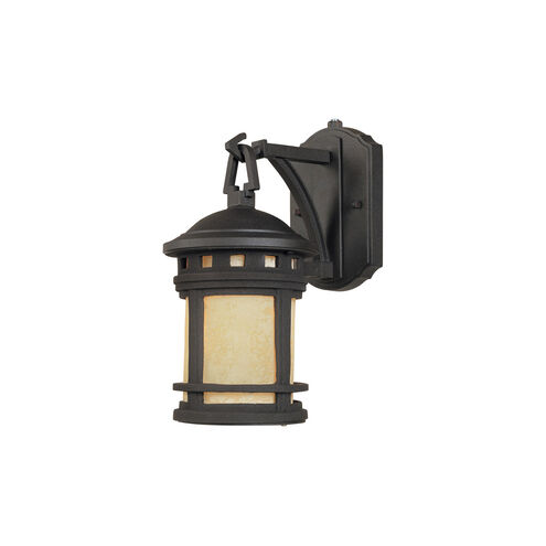 Sedona 1 Light 11 inch Oil Rubbed Bronze Outdoor Wall Lantern in Amber