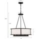 Bryant 6 Light 24 inch Black Forged Chandelier Ceiling Light