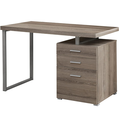 Ramapo 47 X 24 inch Dark Taupe and Silver Computer Desk