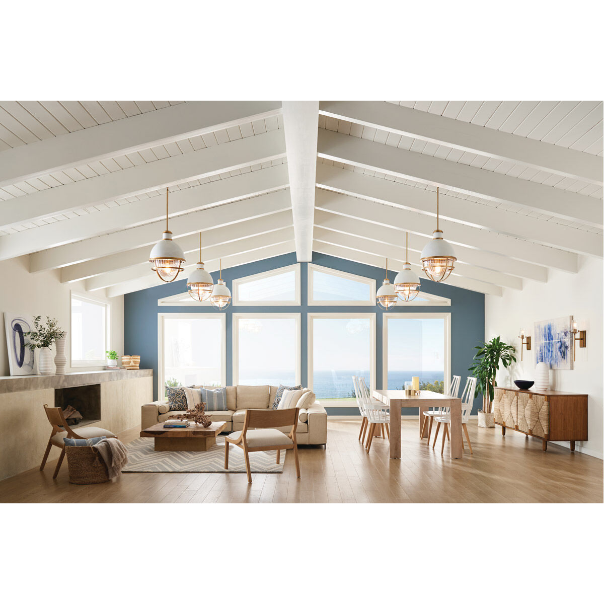 Tollis 1 Light 16 inch Natural Brass Pendant Ceiling Light