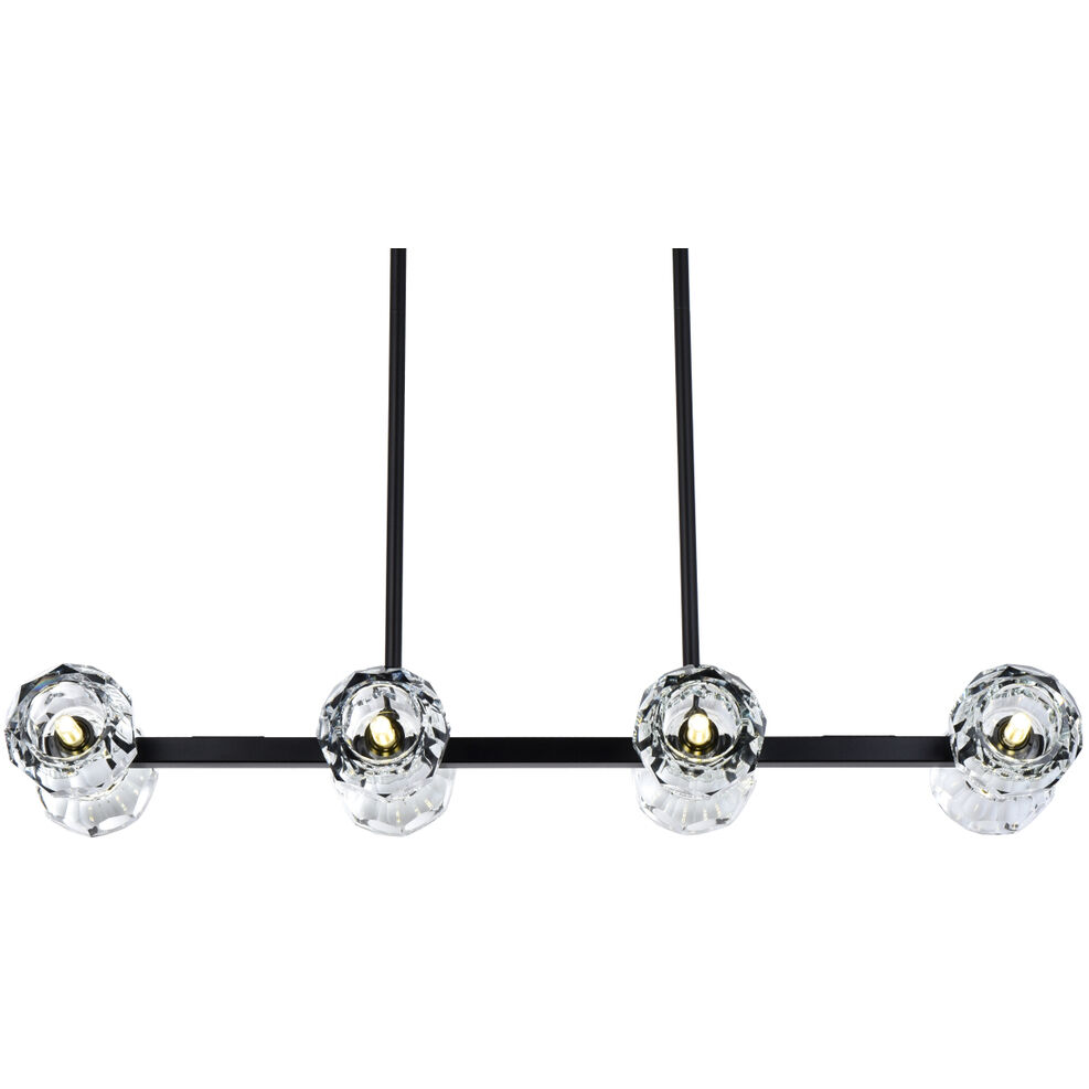 Eren 8 Light 8 inch Black Pendant Ceiling Light