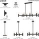 Copenhagen 3 Light 13 inch Black Mini Chandelier Ceiling Light