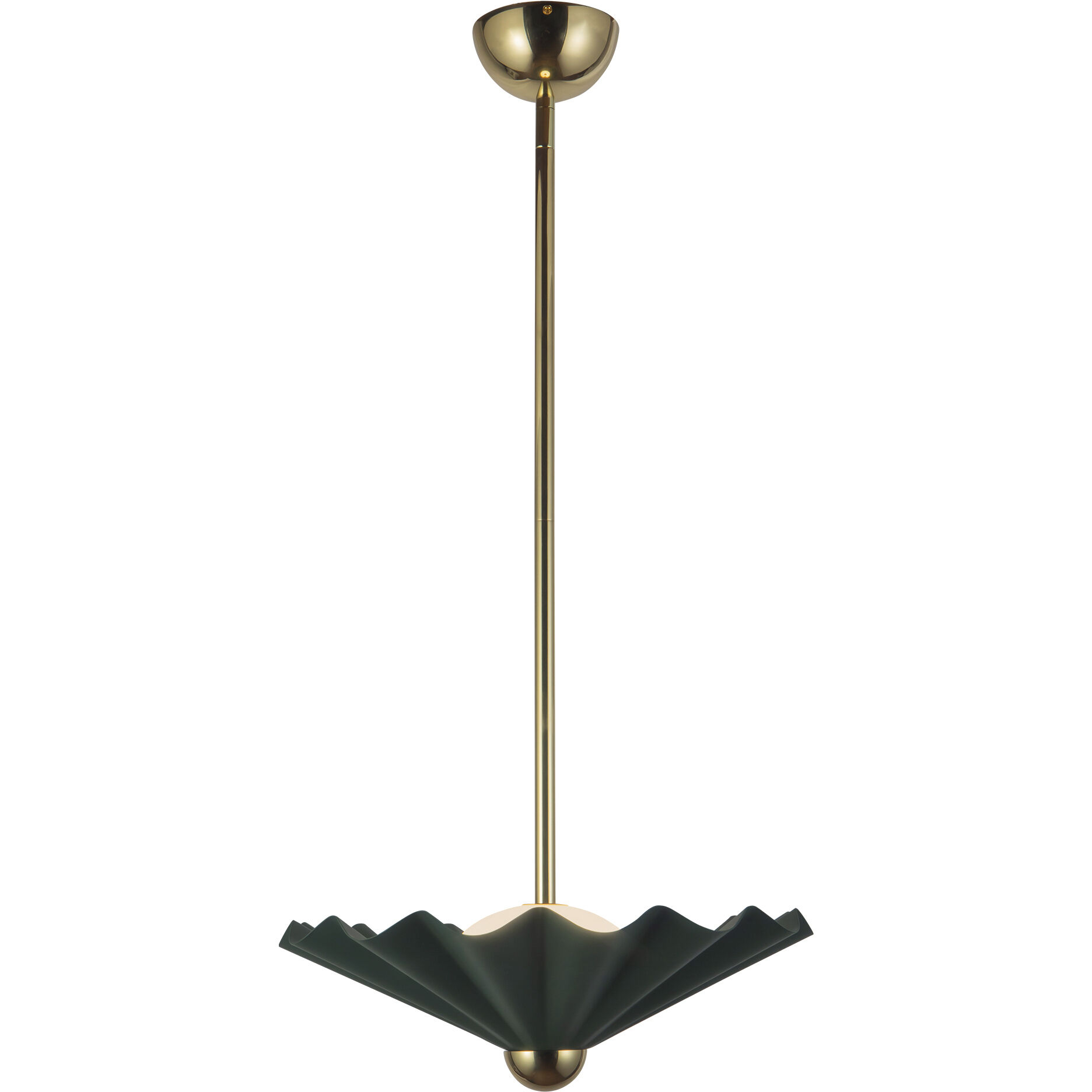 Furrow 16 inch Pine Green Pendant Ceiling Light