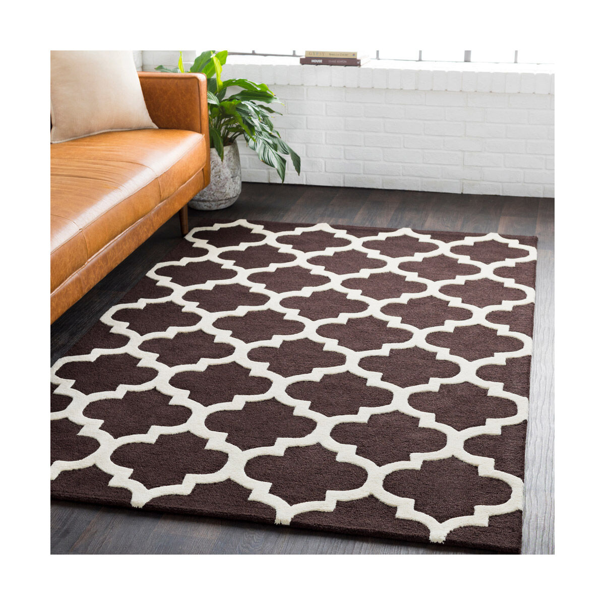 Pollack 120 X 27 inch Dark Brown Indoor Runner, Runner