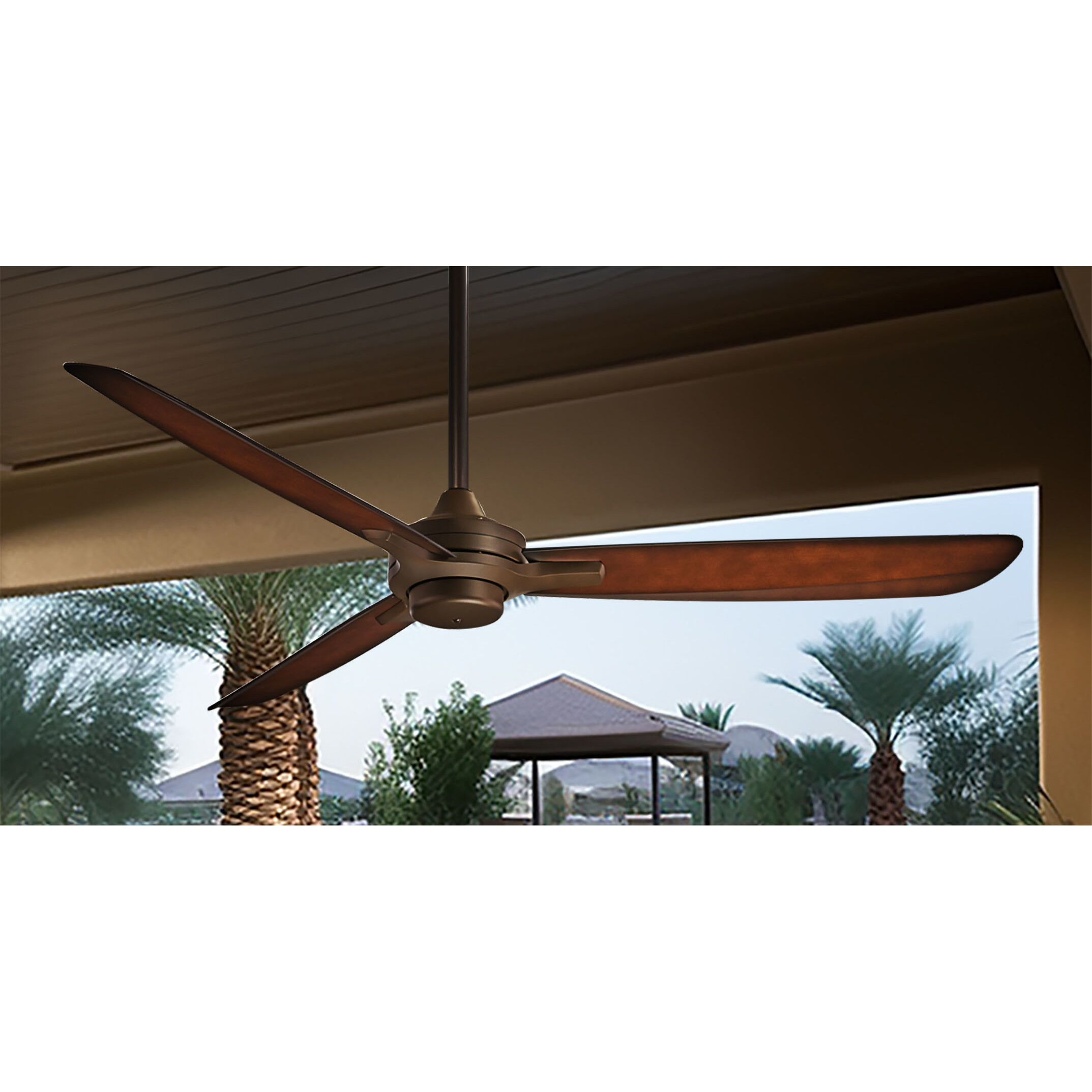 Rudolph Wet 60 inch Oil Rubbed Bronze Outdoor Ceiling Fan