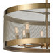 Line in the Sand 8 Light 24 inch Satin Brass Chandelier Ceiling Light