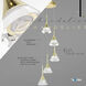 Artisan Collection/AMALFI Series 5 Light 11 inch Gold Pendant/Chandelier Ceiling Light