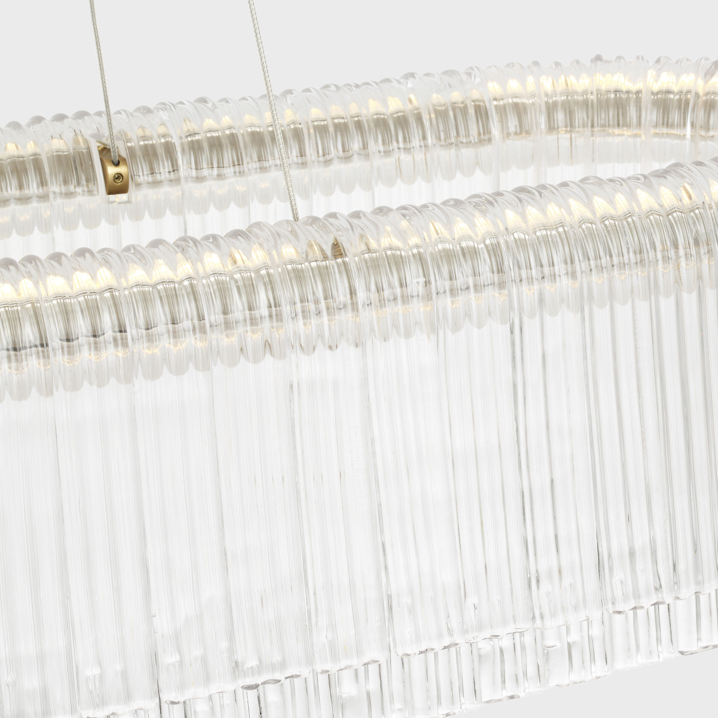 Ian K. Fowler Maderno LED 54.5 inch Hand-Rubbed Antique Brass Linear Chandelier Ceiling Light