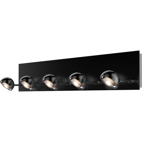 Horoscope 5 Light 35 inch Satin Dark Gray Vanity Light Wall Light