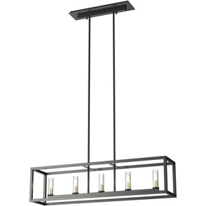 Sambre 5 Light 36 inch Multiple Finishes and Graphite Linear Ceiling Light