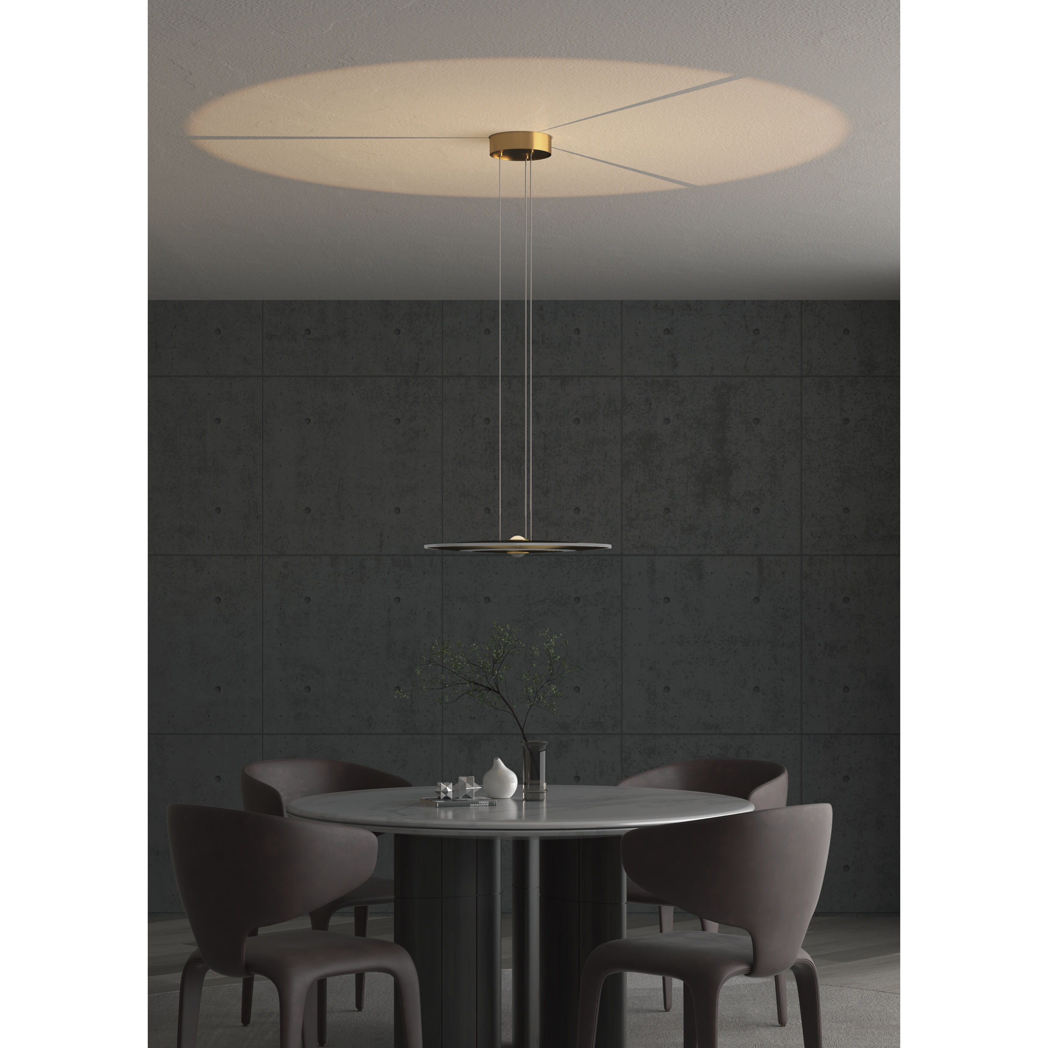 Nebula LED 21.5 inch Antique Brass Pendant Ceiling Light