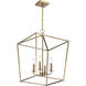 Emma 4 Light 17 inch Burnished Brass Pendant Ceiling Light