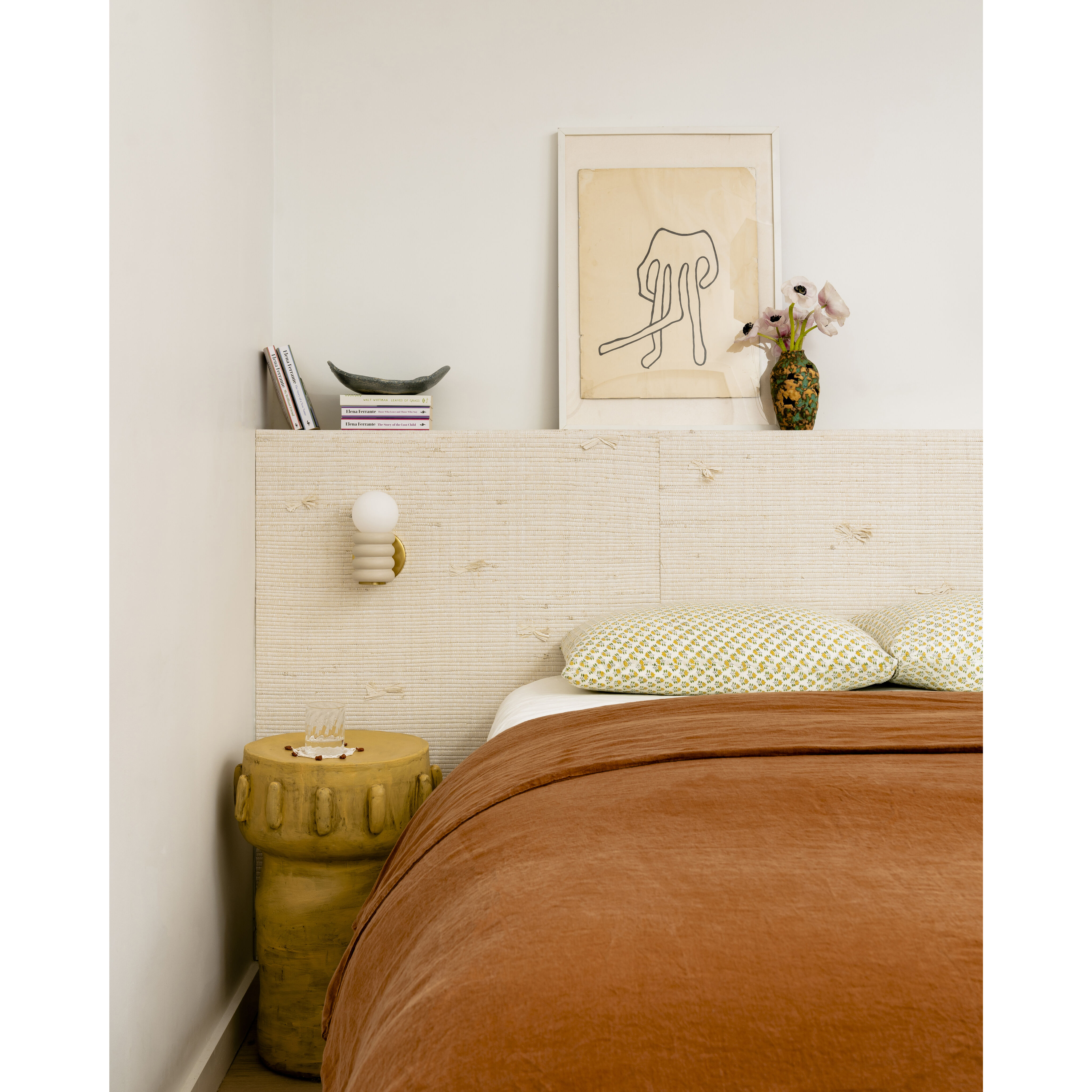 Bibi 1 Light 5 inch Aged Brass/Ceramic Antique Ivory Wall Sconce Wall Light