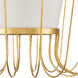 Postscript 1 Light 22.5 inch Contemporary Gold Leaf Pendant Ceiling Light