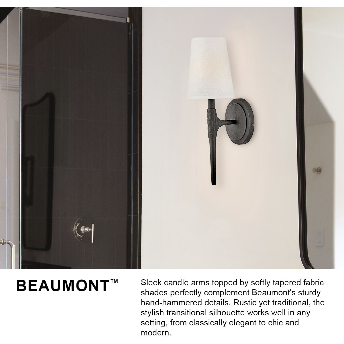 Beaumont 1 Light 5 inch Black Indoor Wall Sconce Wall Light