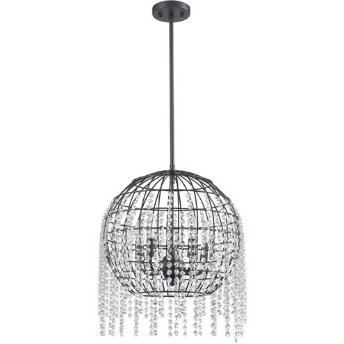 Yardley 5 Light 17 inch Oil Rubbed Bronze with Clear Chandelier Ceiling Light