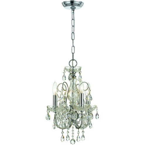 Imperial 4 Light 12 inch Polished Chrome Mini Chandelier Ceiling Light in Clear Hand Cut