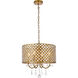 Elise 4 Light 17 inch Brass Pendant Ceiling Light