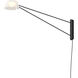 Ray LED 6.25 inch Satin Black and Opal White Wall Lamp Wall Light