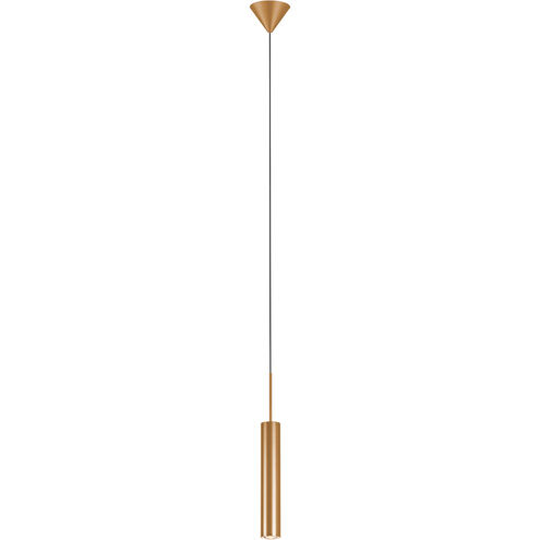 Focus 1 Light 5 inch Brushed Champagne Pendant Ceiling Light