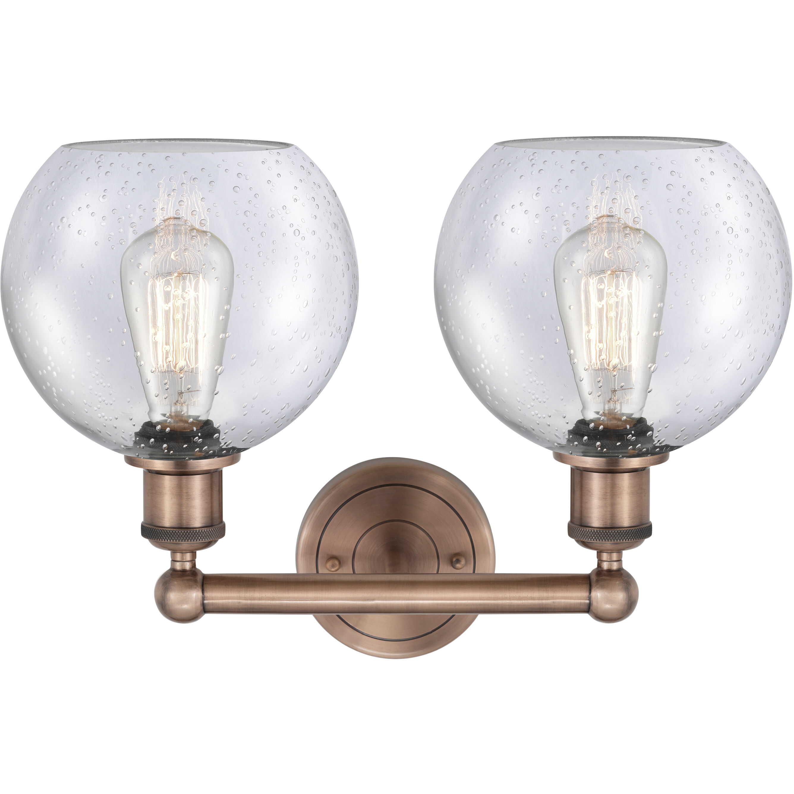 Athens 2 Light 17 inch Antique Copper Bath Vanity Light Wall Light in Seedy