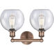 Athens 2 Light 17 inch Antique Copper Bath Vanity Light Wall Light in Seedy