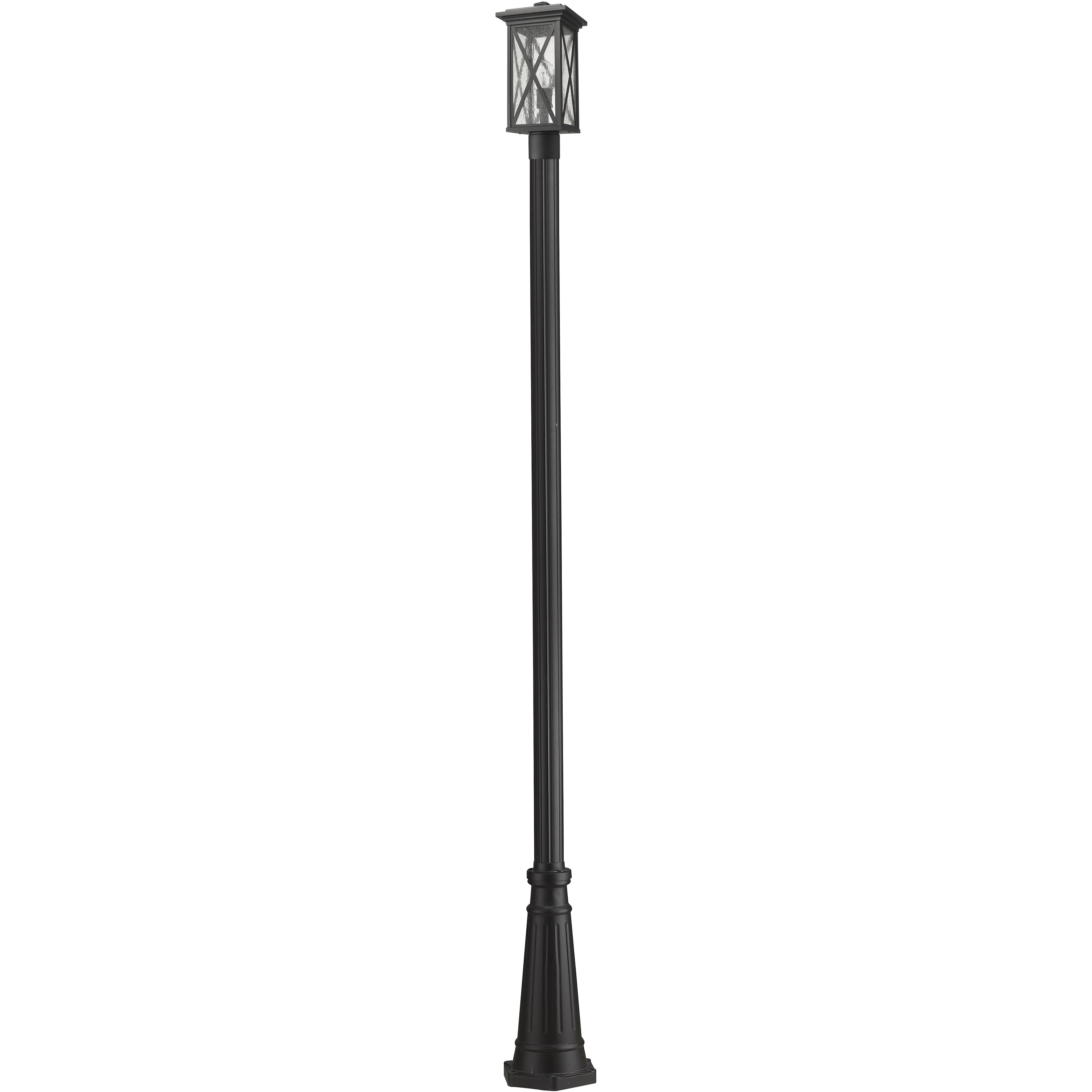 Brookside 1 Light 110.5 inch Black Outdoor Post Mounted Fixture