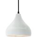 Radiance 1 Light 8 inch Gloss White and Matte Black Pendant Ceiling Light