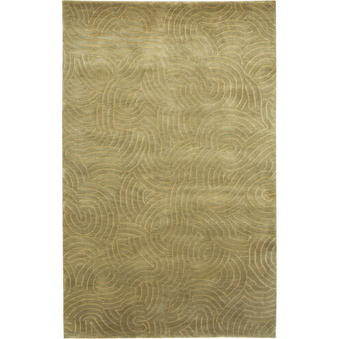 Shibui 96 X 60 inch Olive, Dark Green, Mustard Rug