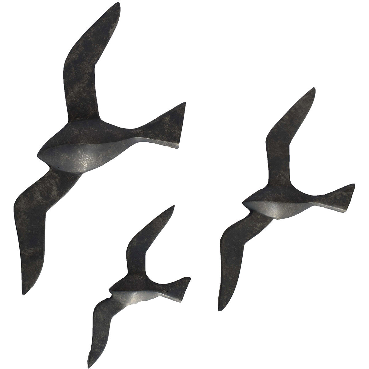 Skyward Antique Charcoal Wall Art, Small, Set of 3