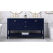 Theo 60 X 22 X 34 inch Blue Vanity Sink Set