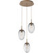 Meteo LED LED Novel Brass Chandelier Ceiling Light, Round Multi-Pendant