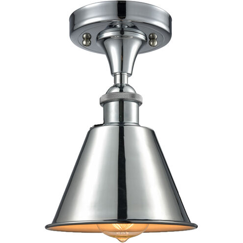 Ballston Smithfield 1 Light 7 inch Polished Chrome Semi-Flush Mount Ceiling Light, Ballston