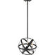Cavallo 3 Light 12 inch Hammered Black and Chrome Pendant Ceiling Light