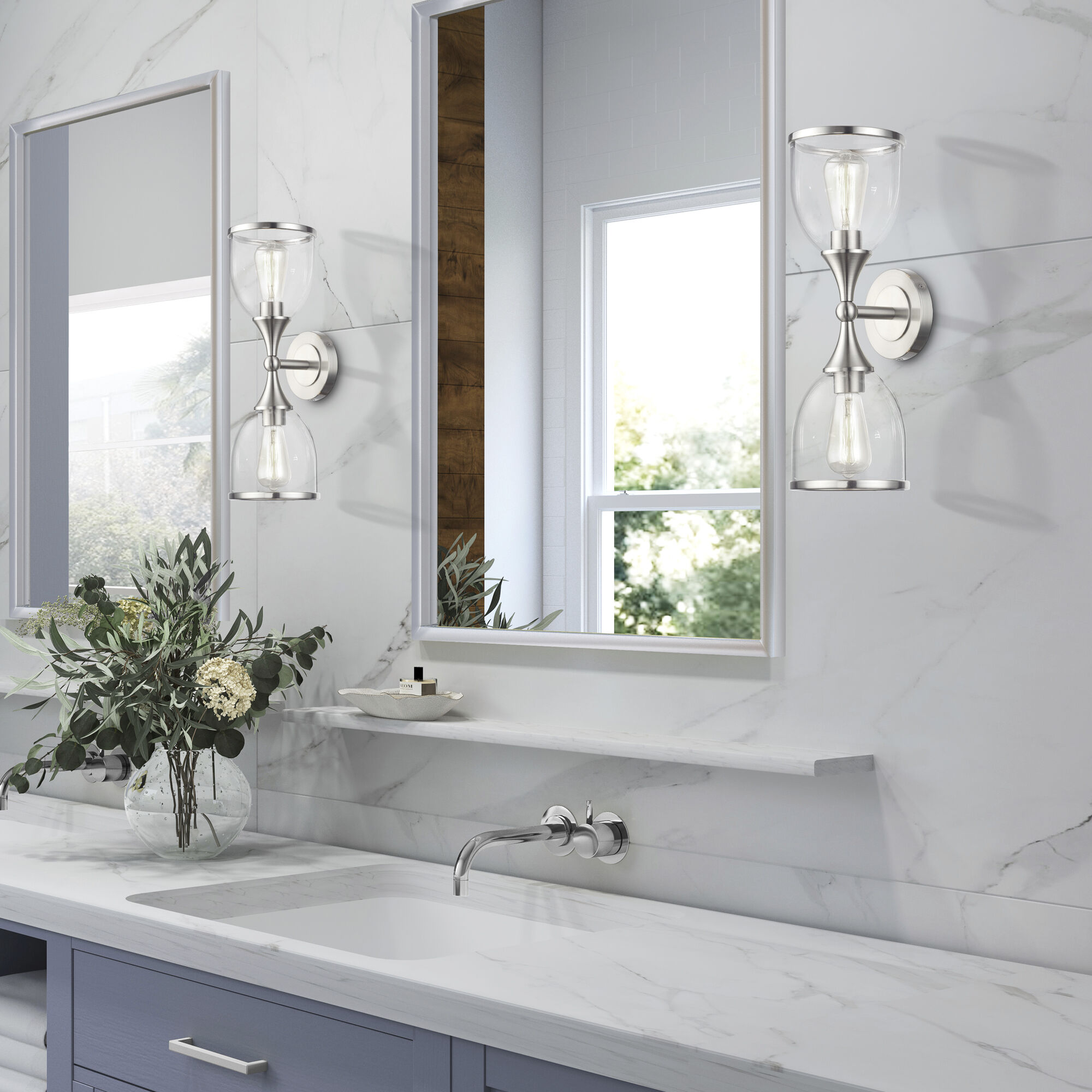 Ashridge 2 Light 6.5 inch Brushed Nickel Vanity Wall Sconce Wall Light