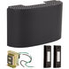 Designer Flat Black Chime Kit, Black Buttons